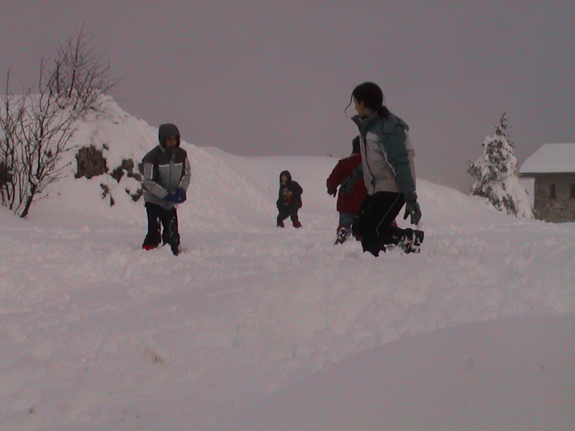  il momento per una bella battaglia a palle di neve