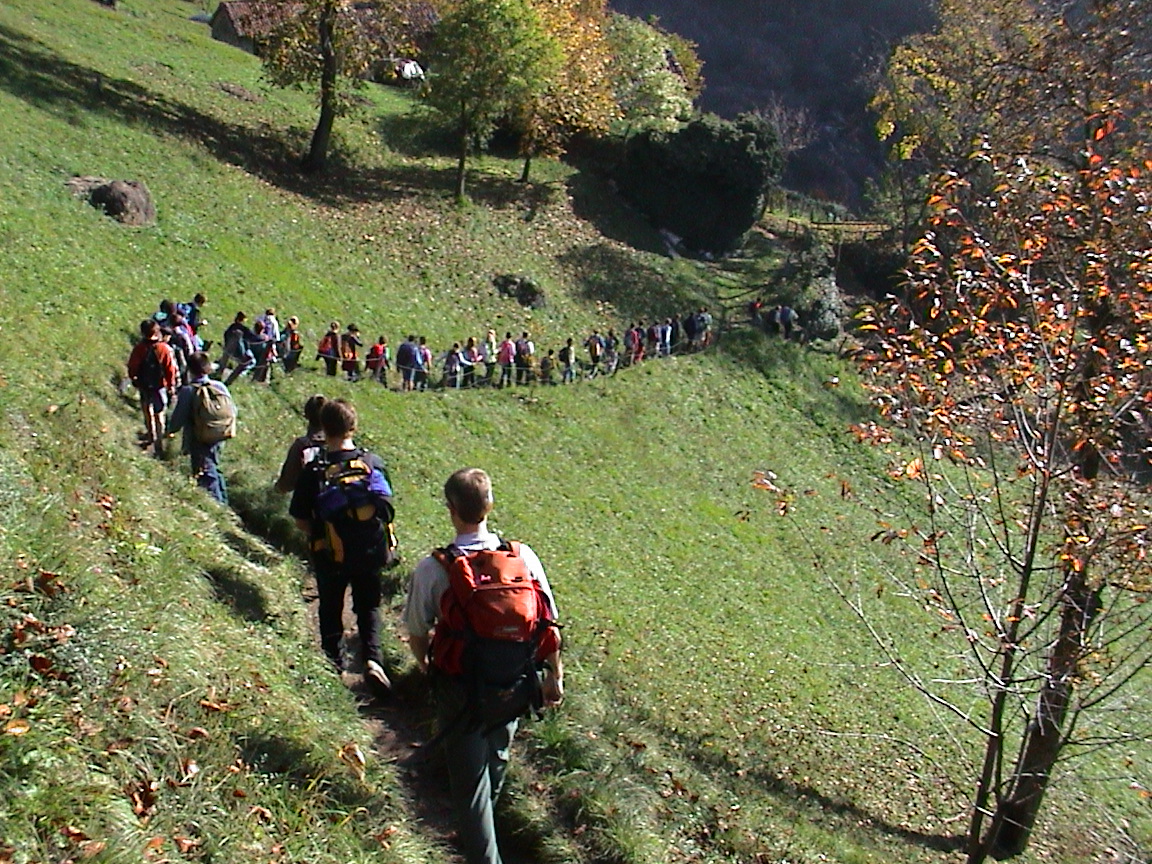 in marcia dopo il rifugio Stoppani