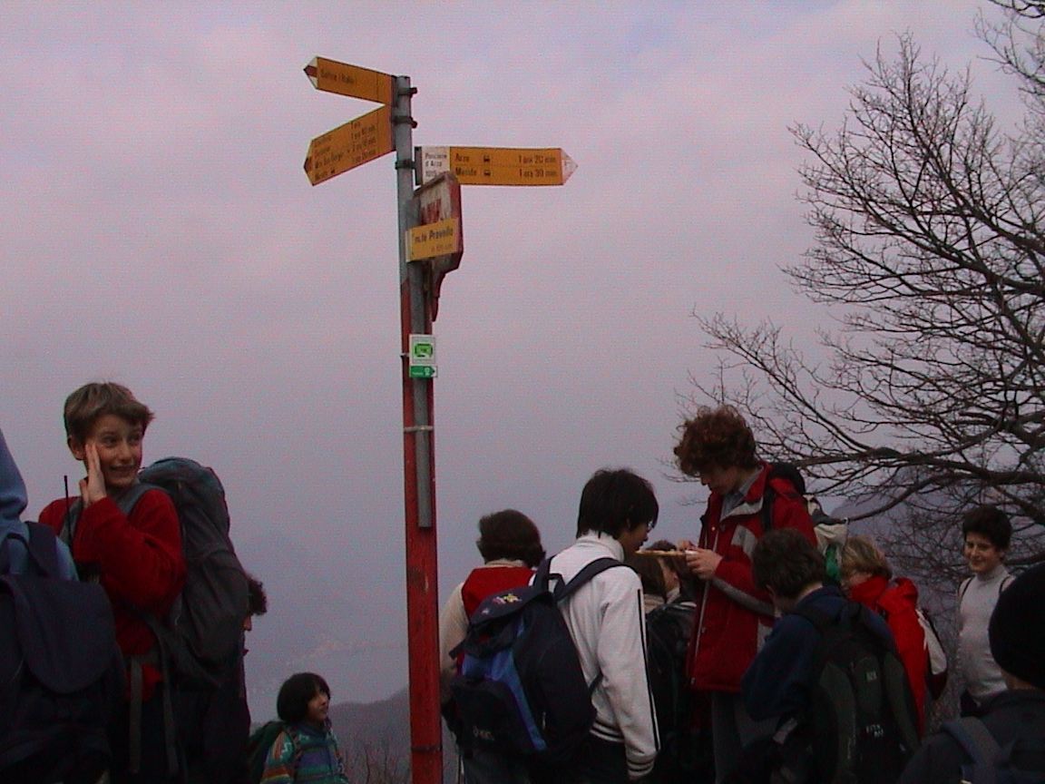 la cima del monte Pradello